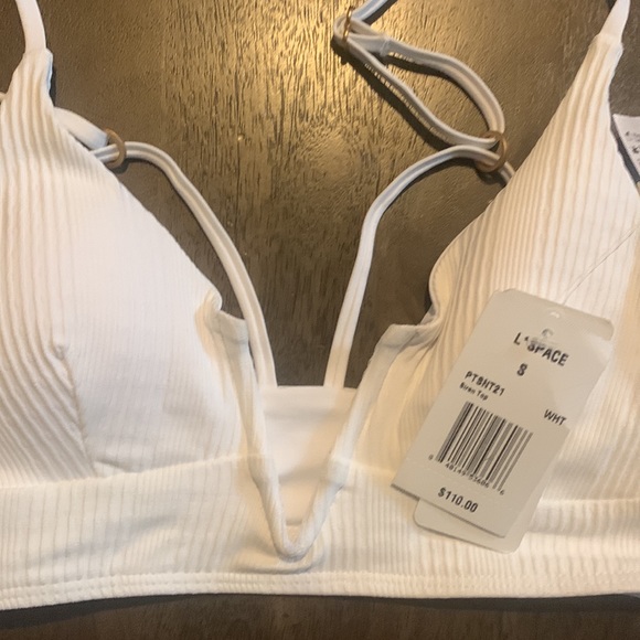 NWT L*Space Women's Siren Bikini Top White - Picture 15 of 16